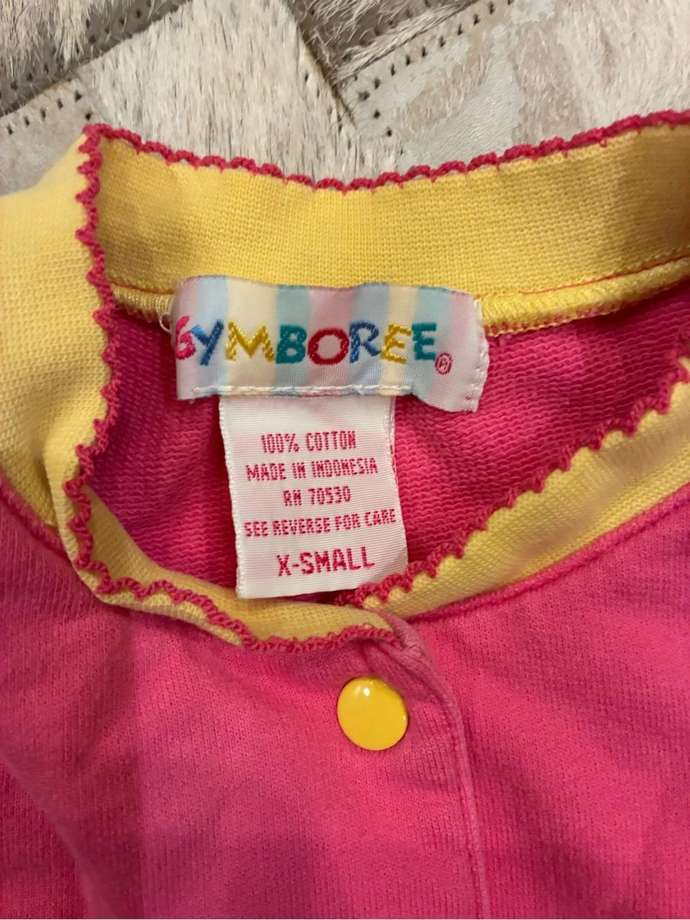 RARE Gymboree Rainbow Tag Colorblock Bows Lamb Baby One-Piece